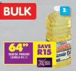 Shoprite Sunfoil prochef canola oil offer