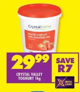 Shoprite CRYSTAL VALLEY YOGHURT 1kg offer