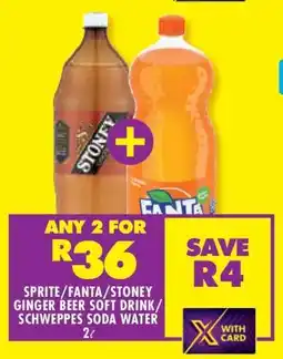 Shoprite Sprite/Fanta/Stoney Ginger Beer Soft Drink/Schweppes Soda Water offer