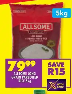 Shoprite ALLSOME LONG GRAIN PARBOILED RICE 5kg offer