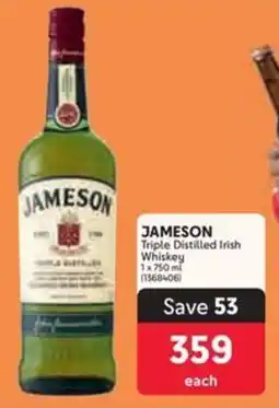 Makro JAMESON Triple Distilled Irish Whiskey offer