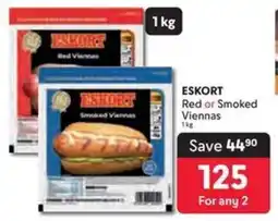 Makro ESKORT Red or Smoked Viennas offer