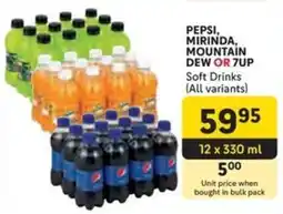 Makro PEPSI, MIRINDA, MOUNTAIN DEW OR 7UP Soft Drinks offer