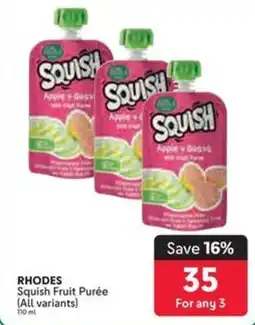 Makro RHODES Squish Fruit Purée offer