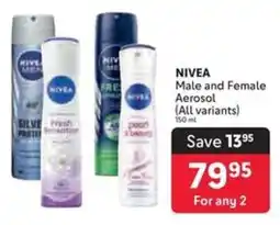 Makro NIVEA Male and Female Aerosol offer