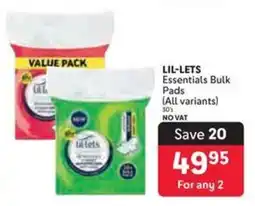 Makro LIL-LETS Essentials Bulk Pads offer