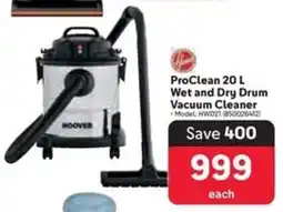Makro HOOVER ProClean Wet and Dry Drum Vacuum Cleaner offer