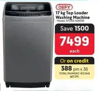 Makro DEFY Top Loader Washing Machine offer