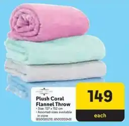 Makro HOME LIVING Plush Coral Flannel Throw offer