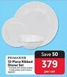 Makro PRIMARIES Ribbed Dinner Set offer