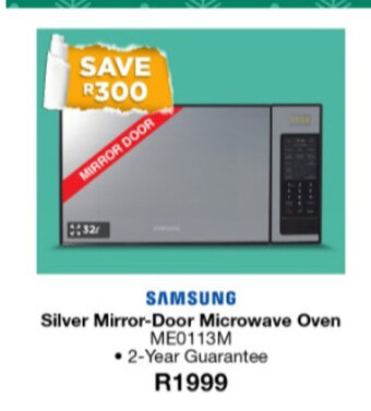 Samsung - Silver Mirror-Door Microwave Oven - ME0113M