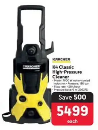 Makro KARCHER K4 Classic High-Pressure Cleaner offer