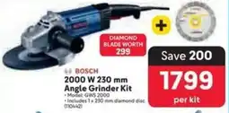 Makro BOSCH 2000W 230 mm Angle Grinder Kit offer