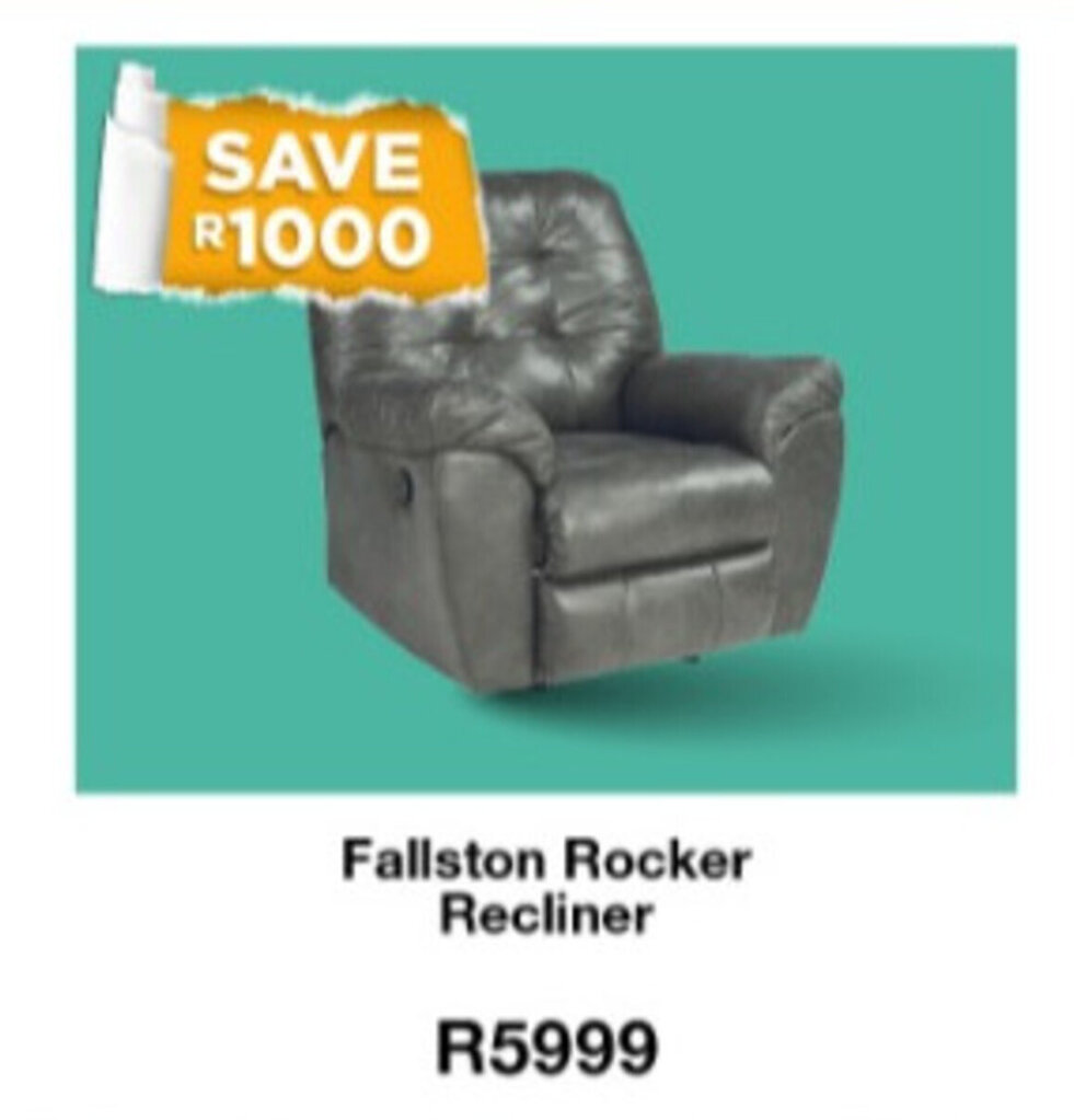 Fallston Rocker Recliner offer at House & Home