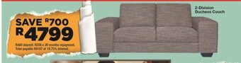 House & Home 2-Division Duchess Couch offer