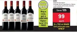 Makro KWV Cabernet Sauvignon, Pinotage, Shiraz, Cape Blend or Merlot offer