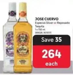 Makro JOSE CUERVO Especial Silver or Reposado offer