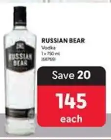 Makro RUSSIAN BEAR Vodka offer