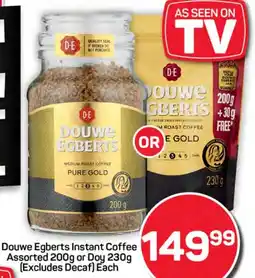 Pick n Pay Douwe Egberts Instant Coffee Assorted or Doy offer