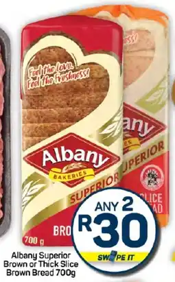 Pick n Pay Albany Superior Brown or Thick Slice Brown Bread offer