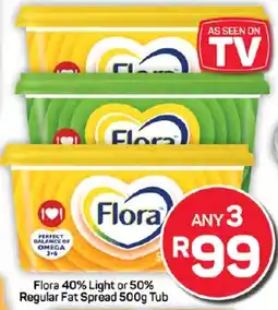 Pick n Pay Flora 40% Light or 50% Regular Fat Spread Tub offer