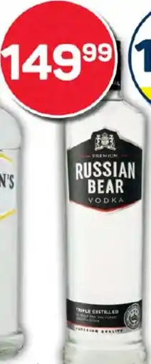 Pick n Pay Russian Bear Vodka offer
