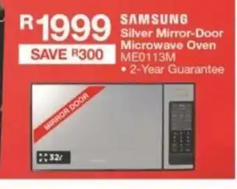 House & Home Samsung - Silver Mirror-Door Microwave Oven - ME0113M offer