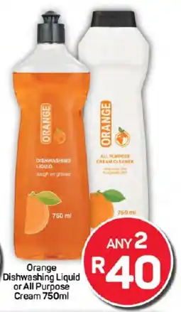 Pick n Pay Orange Dishwashing Liquid or All Purpose Cream offer