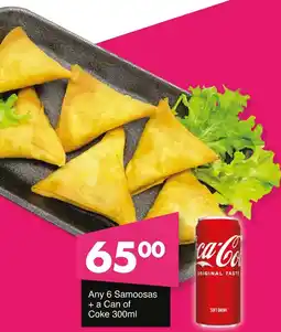 Save Hyper Any 6 Samoosas + a Can of Coke offer