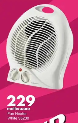 Save Hyper Mellerware Fan Heater White offer