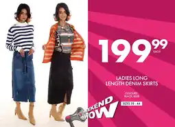 Save Hyper Ladies long length denim skirts offer