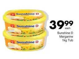 Save Sunshine D Margarine Tub offer