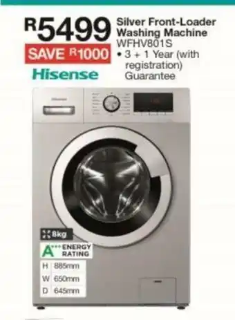 Silver Front-Loader Washing Machine - WFHV801S