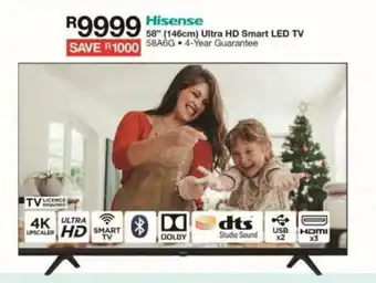 House & Home Hisense - 58" (146cm) Ultra HD Smart LED Tv - 58A6G offer