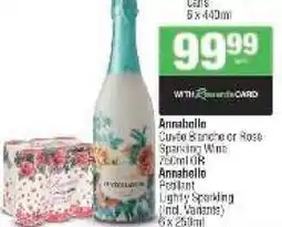 Spar Tops Annabelle Cuvée Blanche or Rosé Sparkling Wine offer