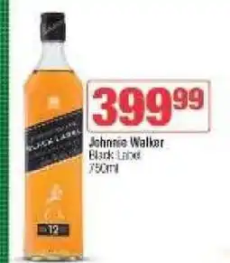 Spar Tops Johnnie Walker Black Label offer