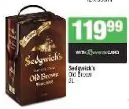Spar Tops Sedgwick's Old Brown offer