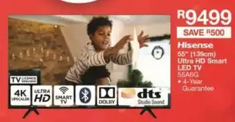 House & Home Hisense - 55" (139cm) Ultra HD Smart LED TV - 55A6G offer