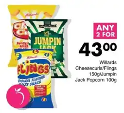 Save Willards Cheesecurls/ Flings/ Jumpin Jack Popcorn offer