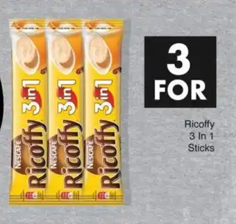 Save Nescafe Ricoffy 3 In 1 Sticks offer