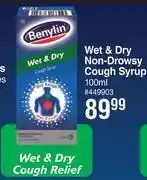 Dis-Chem Benylin Wet & Dry Non-Drowsy Cough Syrup-100ml offer