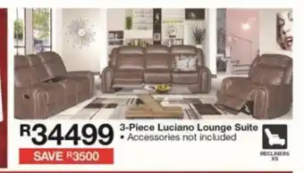 House & Home 3-Piece Luciano Lounge Suite offer