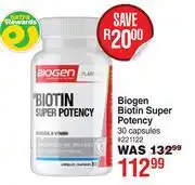 Dis-Chem Biogen Biotin Super Potency 30 Capsules offer
