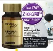 Dis-Chem Dis-Chem Gold Ashwagandha 60 Vegecapsules-For 1 offer