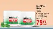 Dis-Chem Medic+ Menthol Rub-100g offer