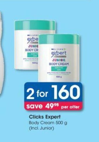 Clicks Expert Body Cream 500g