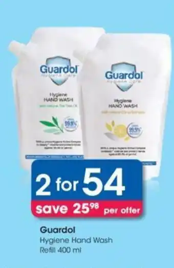 Clicks Guardol Hygiene Hand Wash Refill 400ml offer