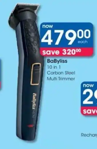Babyliss 10 in 1 Carbon Steel Multi Trimmer