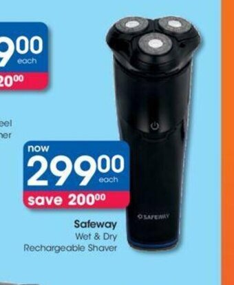 Clicks Safeway Wet & Dry Rechargeable Shaver offer