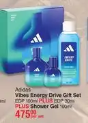 Dis-Chem Adidas Vibes Energy Drive Gift Set (EDP 100ml Plus EDP 30ml Plus Shower Gel 100ml)-Per Set offer